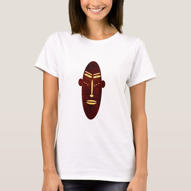 Abstrakt Afrikanska stammen porträtt T Shirt (Framsida)