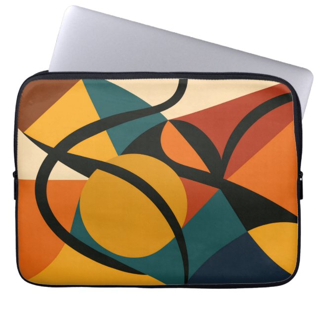 Abstrakt afrikanskt tryck  laptop fodral (Framsidan)