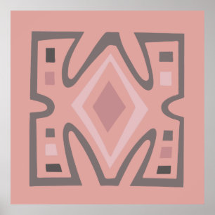 Abstrakt Afrikas geometriska stammar mönster Poster