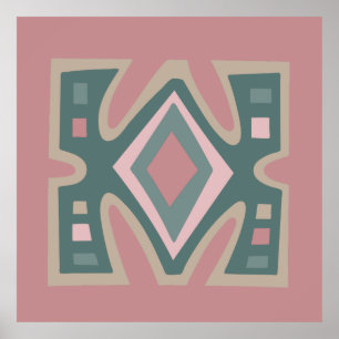 Abstrakt Afrikas geometriska stammar mönster Poster