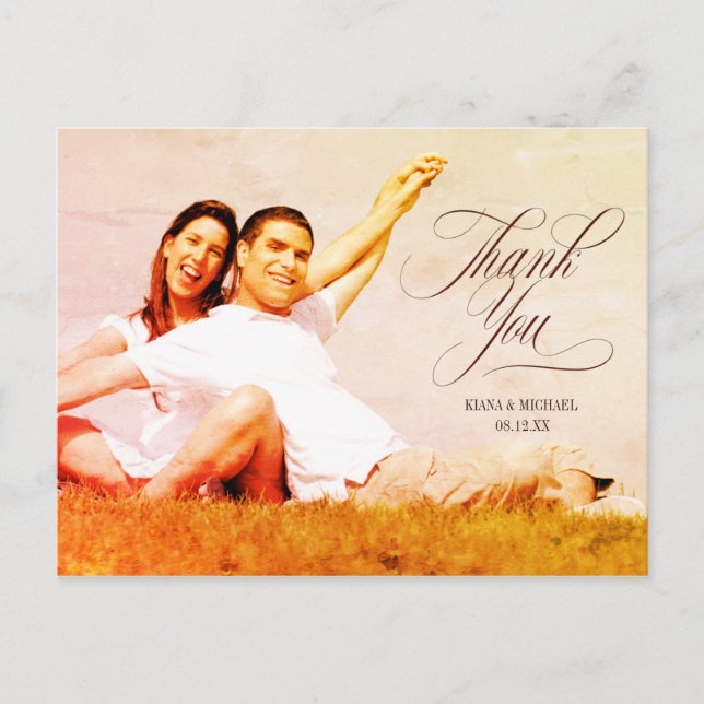 Abstrakt Agate Bröllop Hett Orange-ID827 Meddelande Vykort (Framsida)