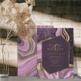 Abstrakt Agate Bröllop Mauve ID827
