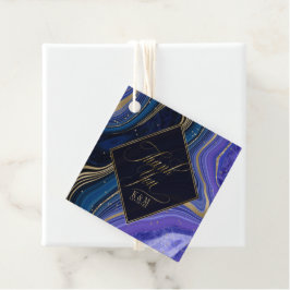 Abstrakt Agate Bröllop Tack Midnight ID827 Gåvor Etiketter