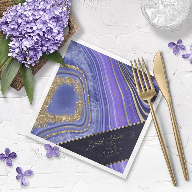 Abstrakt Agate Möhippa Midnight ID827 Pappersservett (Skapare uppladdad)