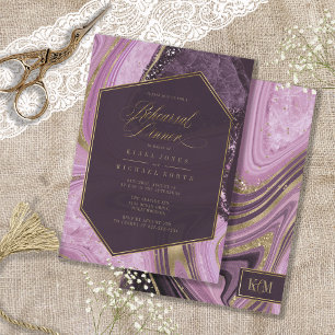 Abstrakt Agate Rehearsal Dinner Mauve ID827