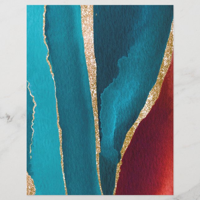 Abstrakt Agate Stil-skräpbok Papper (Framsida)