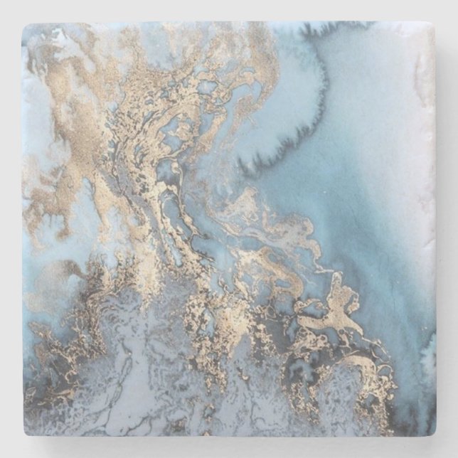 Abstrakt Agate Stil Stenunderlägg (Framsidan)