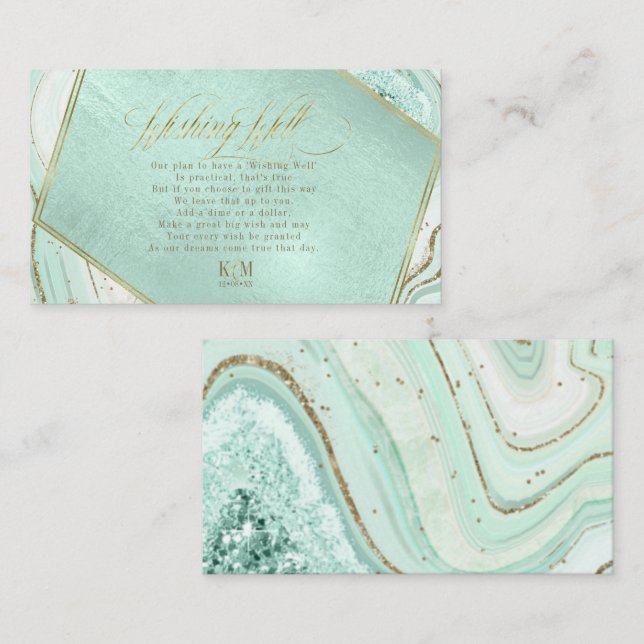 Abstrakt Agate Wishing well V1 Mint ID827 Tilläggskort (Fram/baksida)