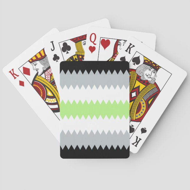 Abstrakt Agender Pride Flagga Casinokort (Baksidan)