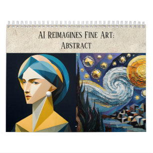 Abstrakt AI-konst Estetik - Fin konst Remixad Kalender