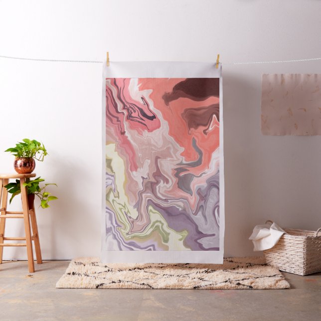 Abstrakt Akrylmålarfärg - Färgfull Tyg (In Situ)