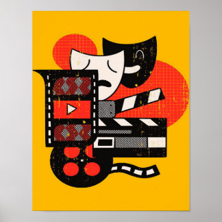 Abstrakt Aktiv teater| Drama-teater Poster