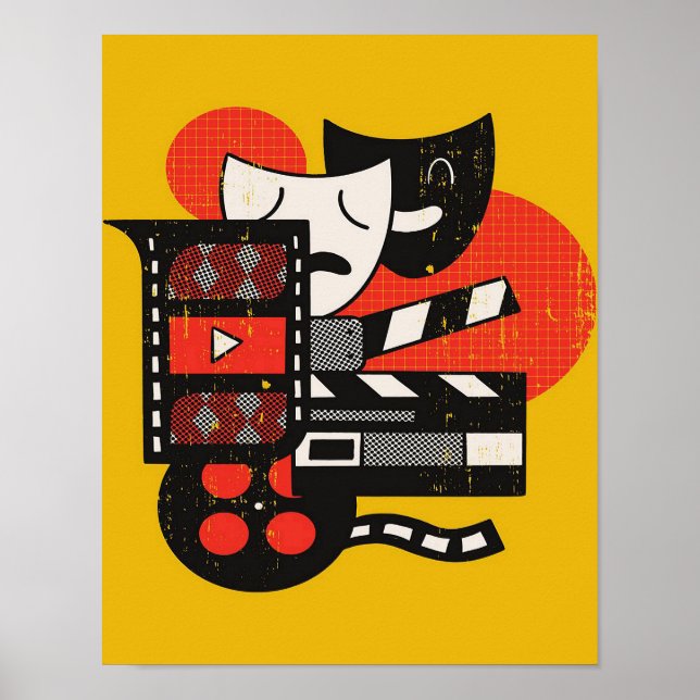 Abstrakt Aktiv teater| Drama-teater Poster (Framsidan)
