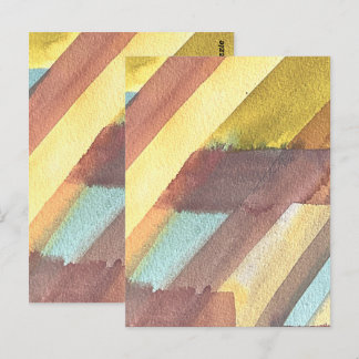 Abstrakt akvarell geometrisk bakgrund vykort