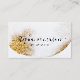 Abstrakt akvarell guld glitter modern elegant visitkort