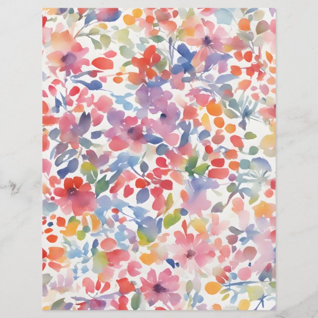 Abstrakt akvarell löst blomsteralbumspapper (Framsida)