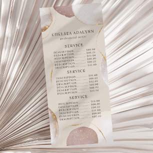 Abstrakt akvarell Lyx Guld Former Modern Reklamkort