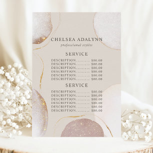 Abstrakt akvarell lyx guld service pris meny