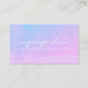 Abstrakt akvarell Ombre Rosa Klassisk Visitkort