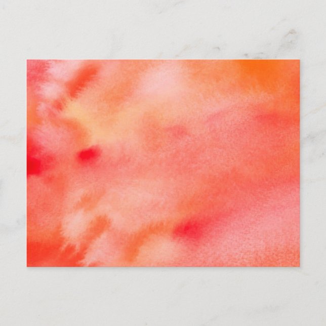 Abstrakt akvarellbakgrund - Orange Vykort (Framsida)