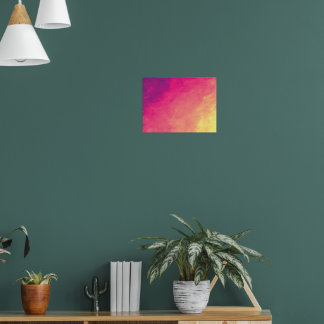 Abstrakt akvarellgradientaffisch - Lila Rosa Poster