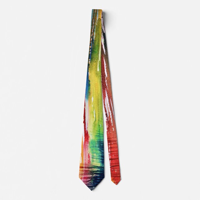 Abstrakt akvarellkonstslips slips (Framsida)
