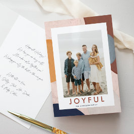 Abstrakt akvarellmålade former Boho-foto Helgkort