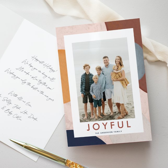 Abstrakt akvarellmålade former Boho-foto Helgkort (Skapare uppladdad)