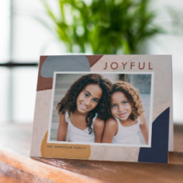 Abstrakt Akvarellmålade Former Boho Foto Helgkort