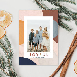 Abstrakt Akvarellmålade Former Boho Foto Julkort