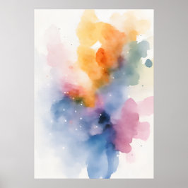 Abstrakt akvarellstänk konstaffisch | Livfull C Poster