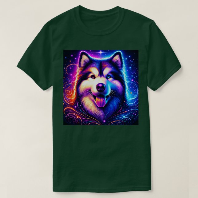 Abstrakt Alaska Malamute TShirt T Shirt (Design framsida)