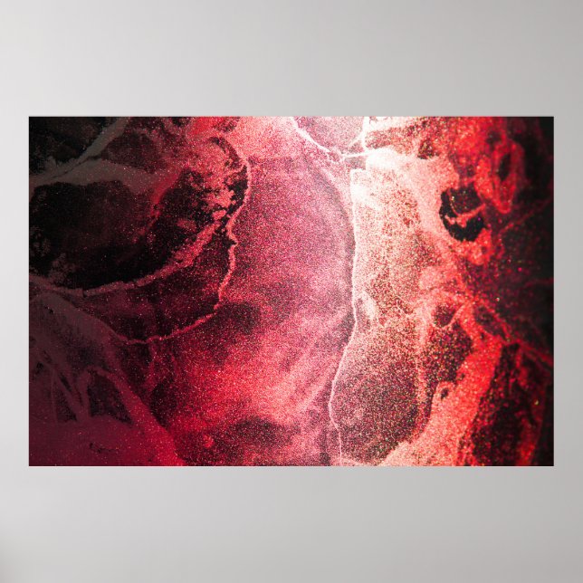 Abstrakt Alcohol Bläck Painting Modern Art Backgro Poster (Framsidan)