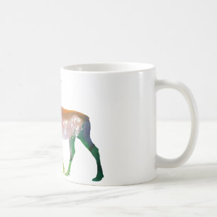Abstrakt älgsilhouette kaffemugg