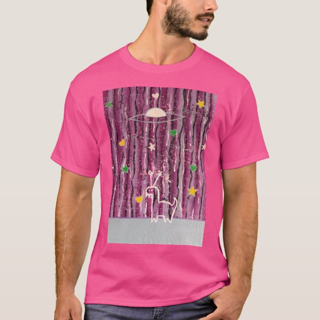 Abstrakt Alien Dino T Shirt (Framsida)