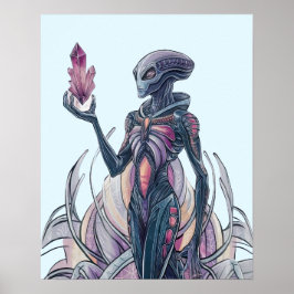 Abstrakt Alien Poster