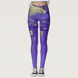 Abstrakt alkoholbläckkonst rikliga lila nyanser me leggings