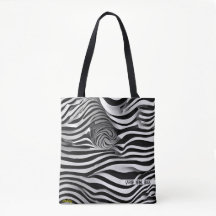 Abstrakt All Black & White rand, Skoulder Tote