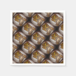 Abstrakt Älskare Contemporary Art i Ochre och Brow Pappersservett