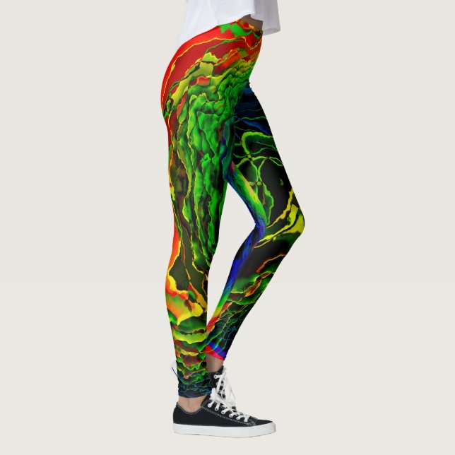 Abstrakt alternativdamasker för konst 115 leggings (Höger)