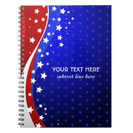 Abstrakt American flagga Anteckningsbok
