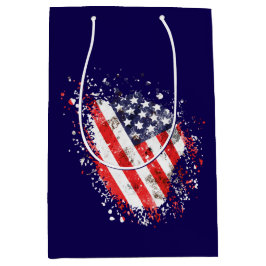 Abstrakt American Flagga Art Print