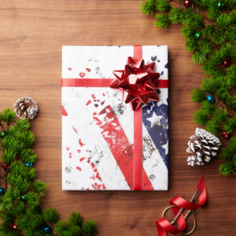 Abstrakt American Flagga Art Print Presentpapper