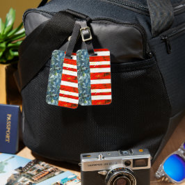 Abstrakt American Flagga Design Bagagebricka