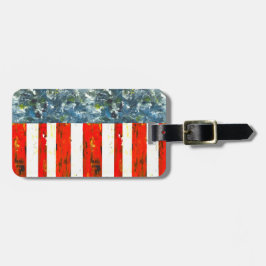 Abstrakt American Flagga Design Bagagebricka