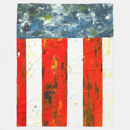 Abstrakt American Flagga Fleecefilt