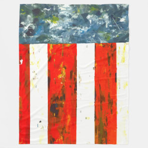 Abstrakt American Flagga Fleecefilt