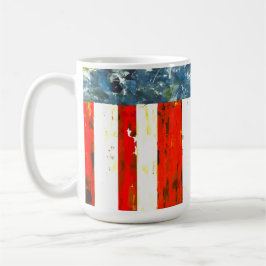 Abstrakt American Flagga Kaffemugg