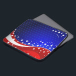 Abstrakt American Flagga Monogram 2 Laptop Sleeve<br><div class="desc">Coola abstrakt Amerikansk flagga i rött vitt och blått. Stars och stripes. Anpassade monogram.</div>