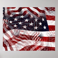 Abstrakt American Flagga Rött vitt blått Art Mönst